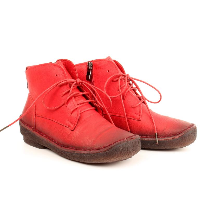 Chaussures Femme Bottines en Cuir, Couleur Rouge / G027-73 / BEL CHOU'S