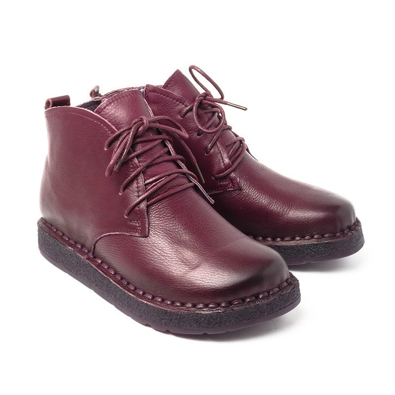 Chaussures Femme Bottines en Cuir, Couleur Bordeaux / G028-70 / BEL CHOU'S