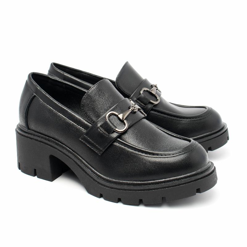 Chaussures Femme Derbies, Couleur Noir / J002-51 / MINIA