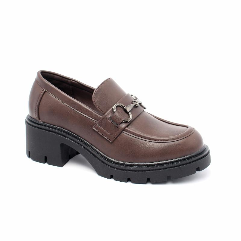 Chaussures Femme Derbies, Couleur Marron / J002-62 / MINIA