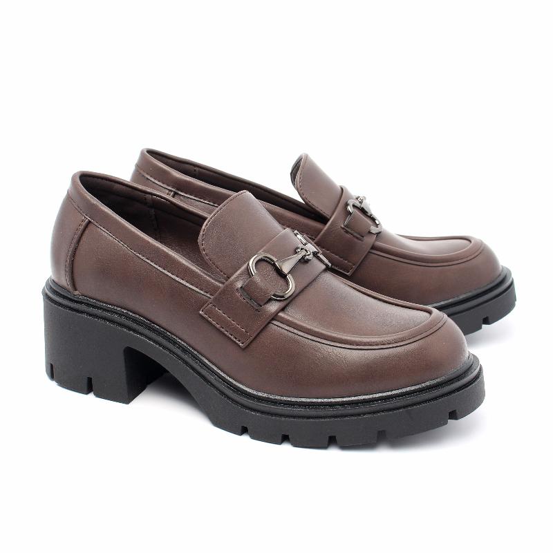 Chaussures Femme Derbies, Couleur Marron / J002-62 / MINIA