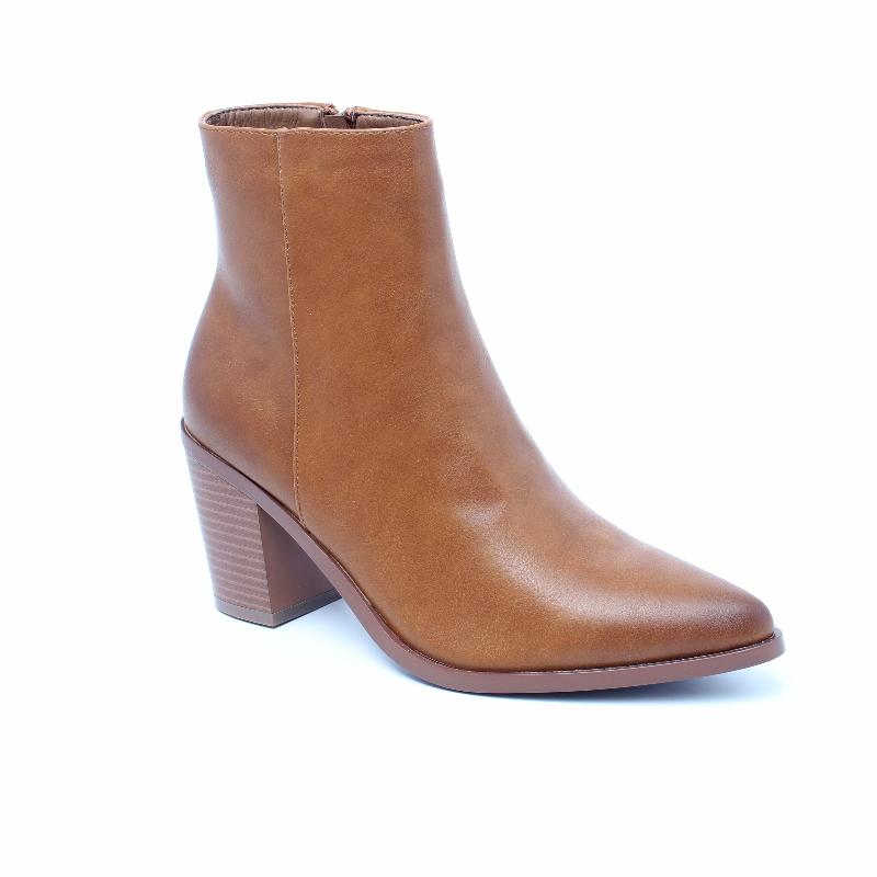 Chaussures Femme Bottines, Couleur Camel / J111-66 / MINIA