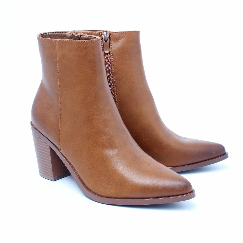 Chaussures Femme Bottines, Couleur Camel / J111-66 / MINIA