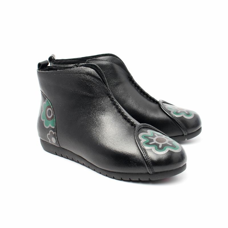 Chaussures Femme Bottines en Cuir, Couleur Noir / N115-51 / BEL CHOU'S