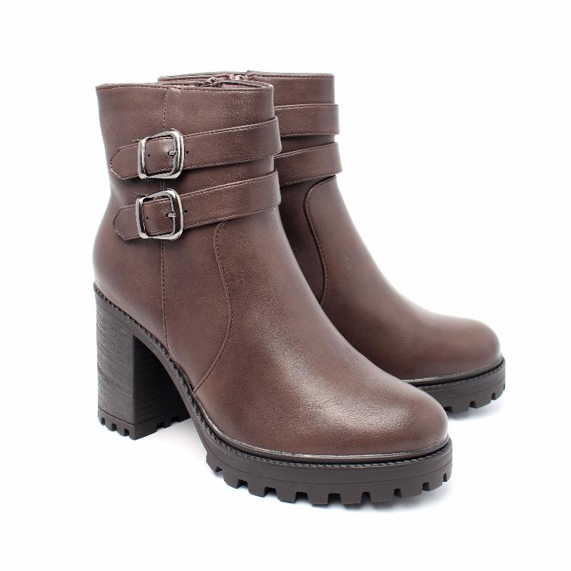 Chaussures Femme Bottines, Couleur Marron / J113-62 / MINIA