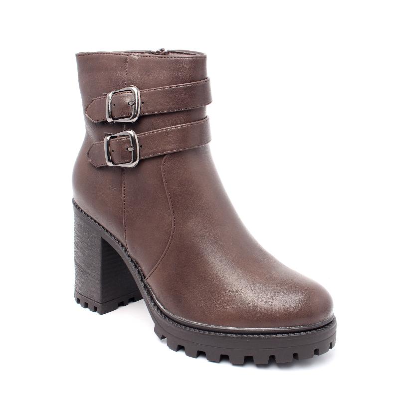 Chaussures Femme Bottines, Couleur Marron / J113-62 / MINIA