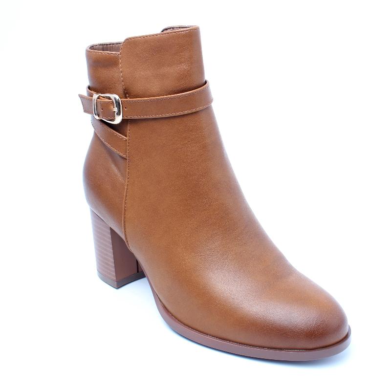 Chaussures Femme Bottines, Couleur Camel / J117-66 / MINIA
