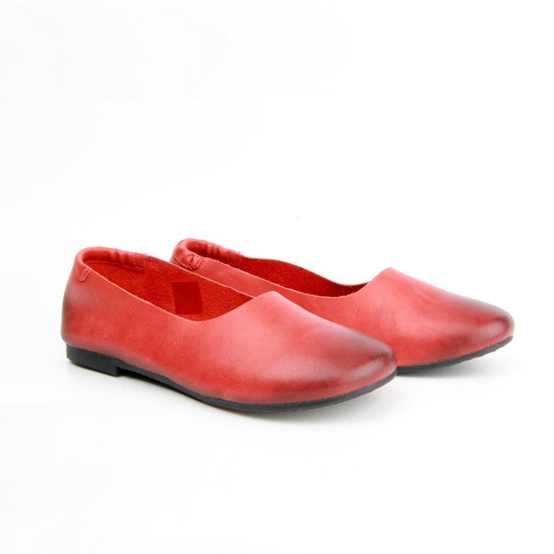 Chaussures Femme Pantoufles en Cuir, Couleur Rouge / G0010-73 / BEL CHOU'S