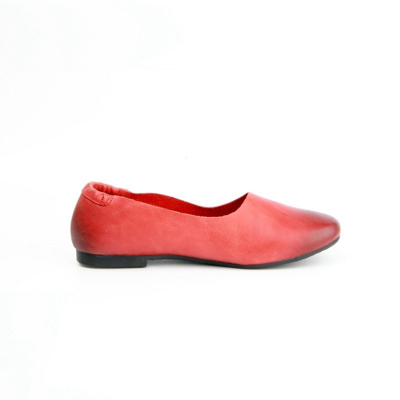 Chaussures Femme Pantoufles en Cuir, Couleur Rouge / G0010-73 / BEL CHOU'S