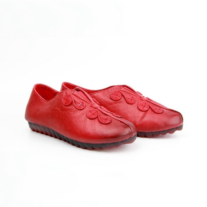 Chaussures Femme Pantoufles en Cuir, Couleur Rouge / G0015-73 / BEL CHOU'S