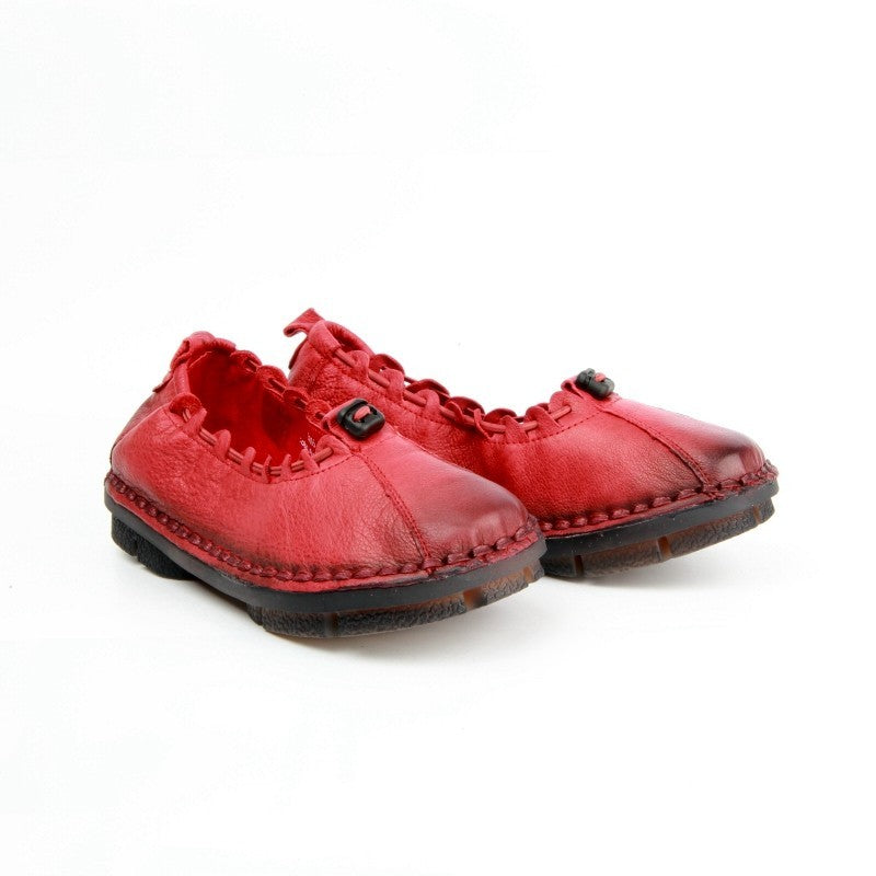 Chaussures Femme Pantoufles en Cuir, Couleur Rouge / G0016-73 / BEL CHOU'S