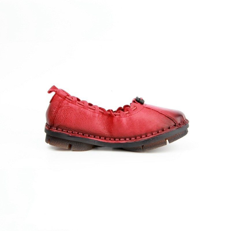 Chaussures Femme Pantoufles en Cuir, Couleur Rouge / G0016-73 / BEL CHOU'S