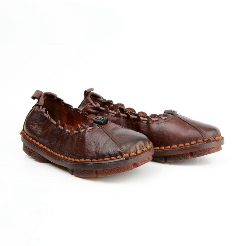 Chaussures Femme Pantoufles en Cuir, Couleur Marron / G0016-62 / BEL CHOU'S