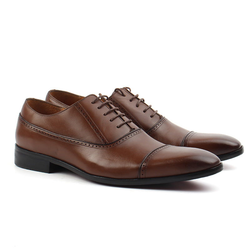 Chaussures Homme Derbies en Cuir, Couleur Marron / AT001-64 / BEL CHOU'S