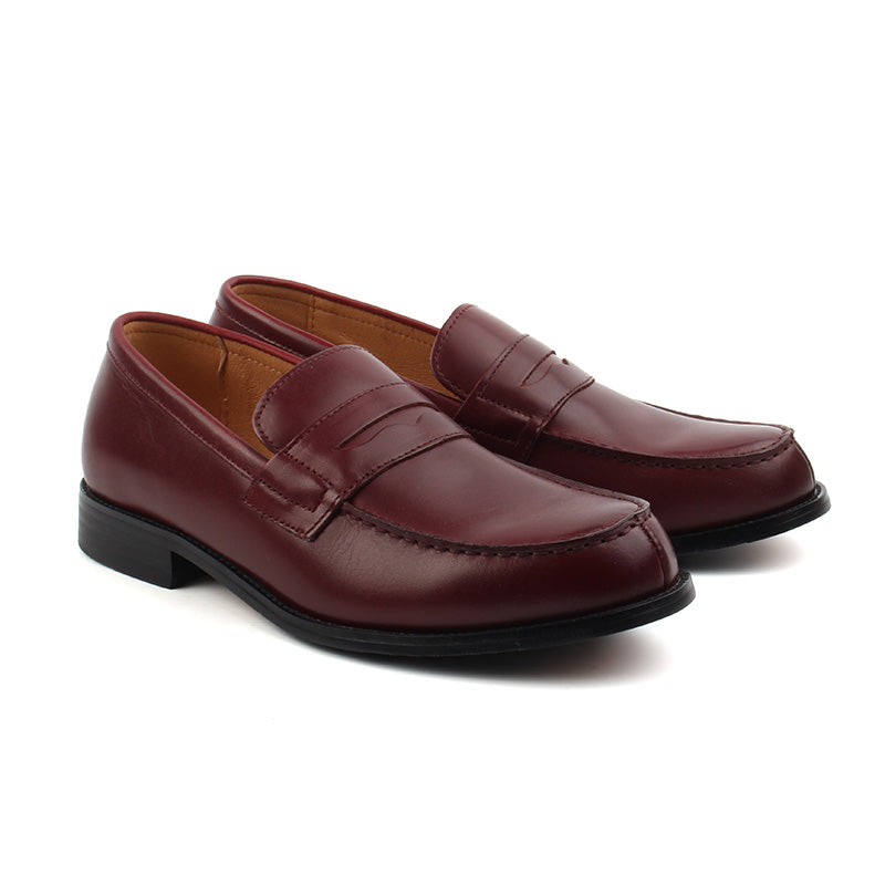 Chaussures Homme Mocassins en Cuir, Couleur Bordeaux / C1001-67 / BEL CHOU'S