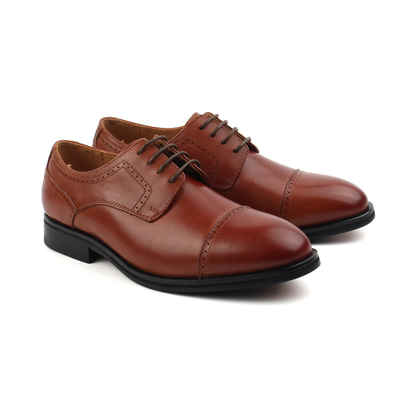 Chaussures Homme Derbies en Cuir, Couleur Marron / C2201-65 / BEL CHOU'S
