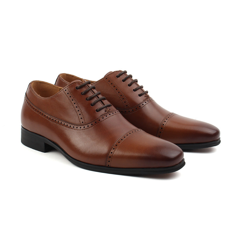 Chaussures Homme Richelieu en Cuir, Couleur Marron / C2501-65 / BEL CHOU'S