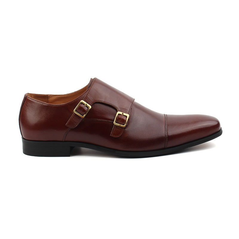 Chaussures Homme Monks / Boucles en Cuir, Couleur Marron / C2701-65 / BEL CHOU'S