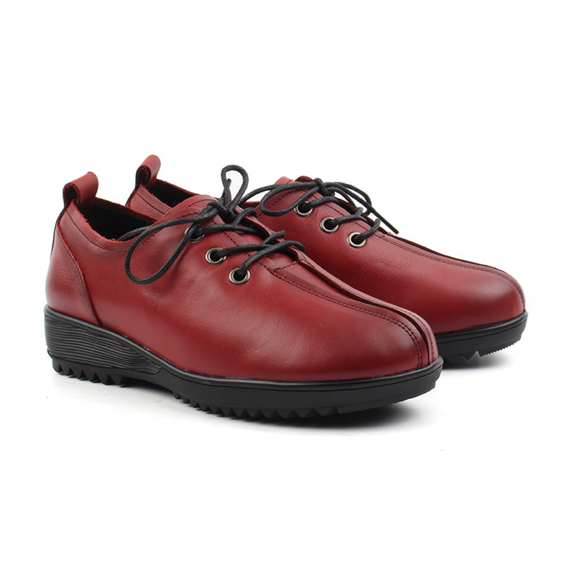 Chaussures Femme Ballerines en Cuir, Couleur Rouge / EX041-73 / BEL CHOU'S