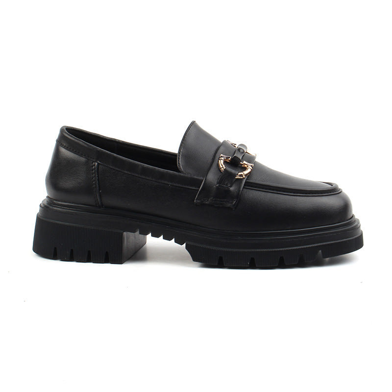 Chaussures Femme Mocassins en Cuir, Couleur Noir / EX043-51 / BEL CHOU'S