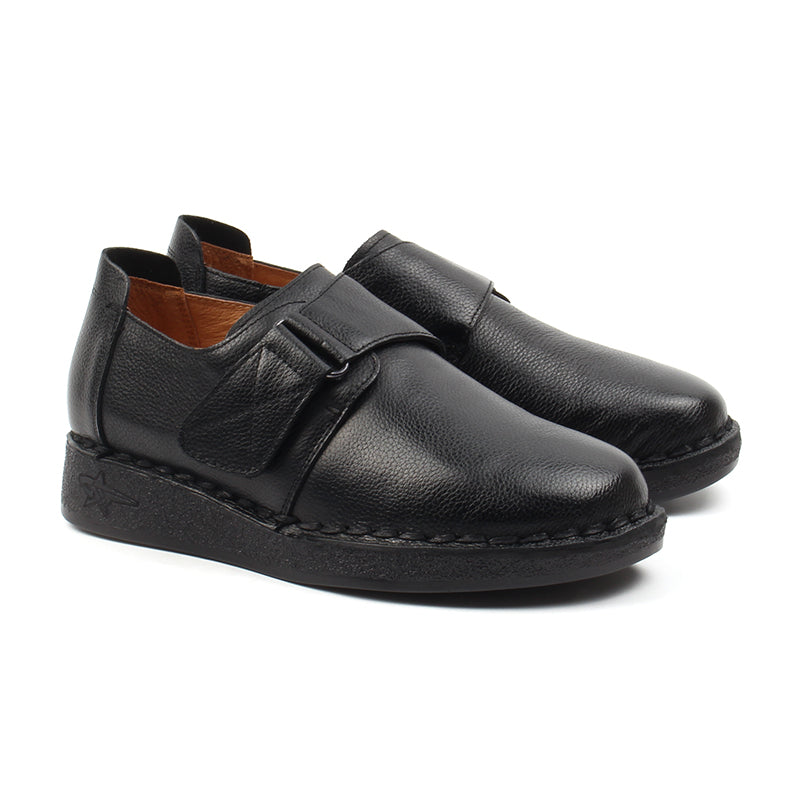 Chaussures Femme Pantoufles en Cuir, Couleur Noir / EX051-51 / BEL CHOU'S