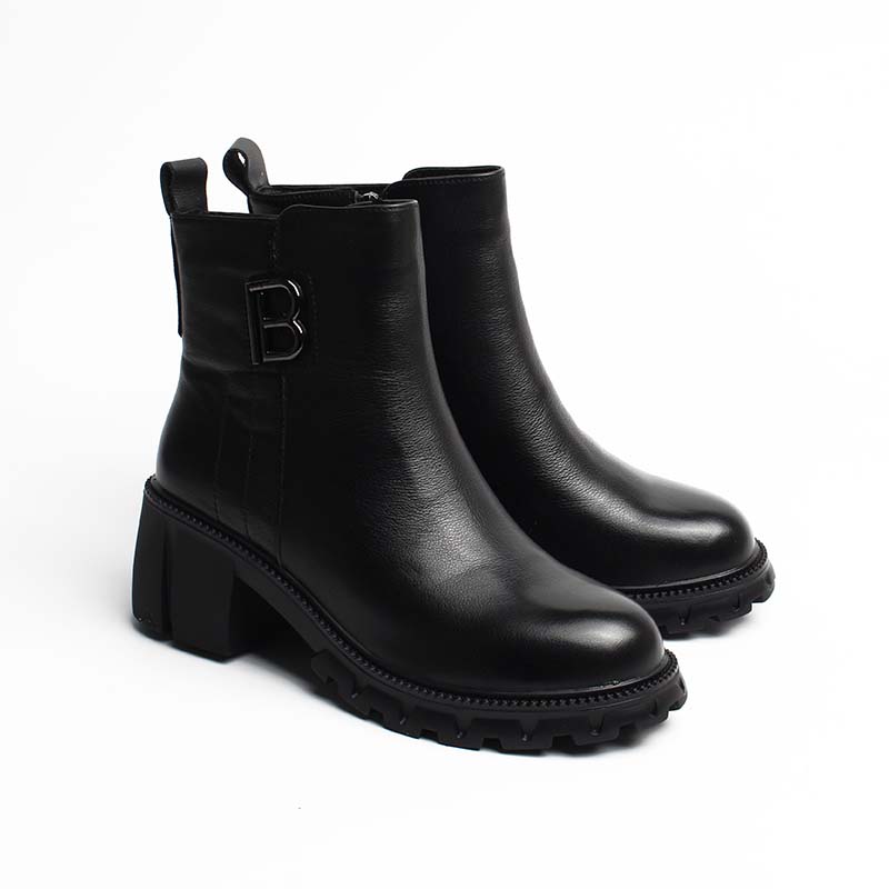 Chaussures Femme Bottines en Cuir, Couleur Noir / EX111-51 / BEL CHOU'S