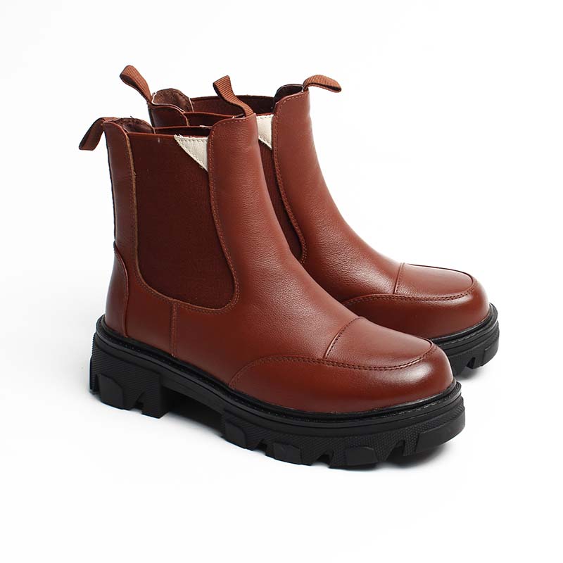 Chaussures Femme Bottines en Cuir, Couleur Marron / EX114-62 / BEL CHOU'S