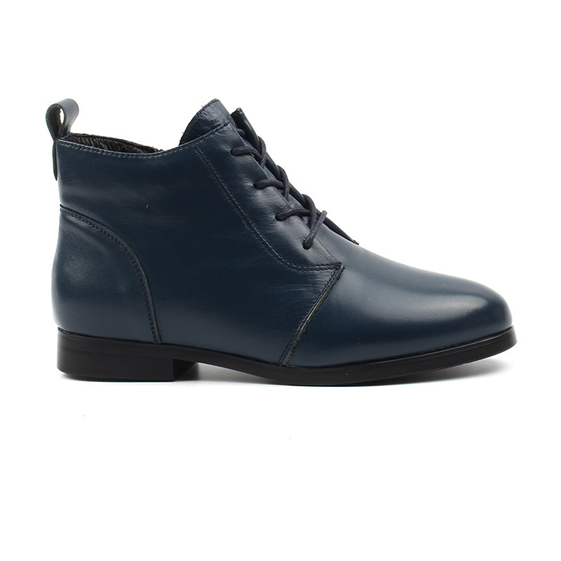Chaussures Femme Bottines en Cuir, Couleur Bleu Marine / EX118-84 / BEL CHOU'S