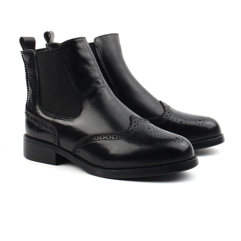 Chaussures Femme Bottines en Cuir, Couleur Noir / EX122-51 / BEL CHOU'S