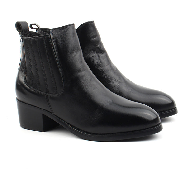 Chaussures Femme Bottines en Cuir, Couleur Noir / EX125-51 / BEL CHOU'S