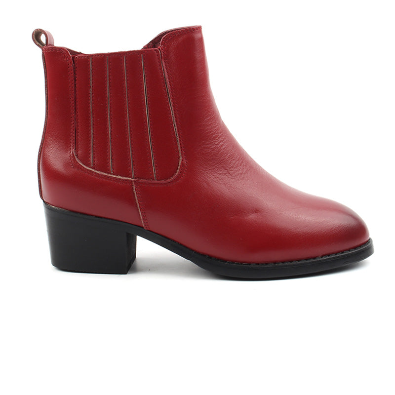 Chaussures Femme Bottines en Cuir, Couleur Rouge / EX125-73 / BEL CHOU'S