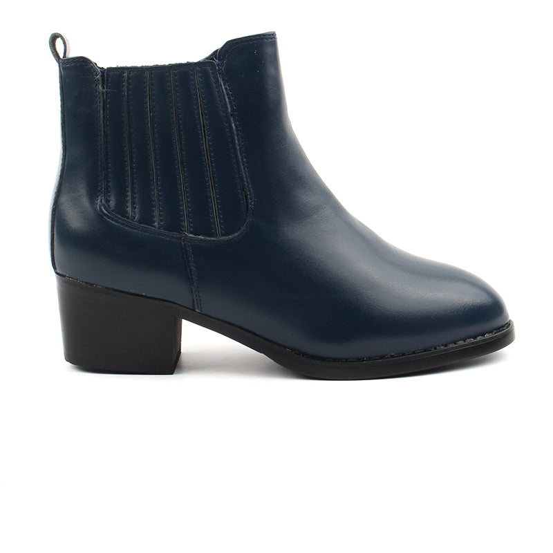 Chaussures Femme Bottines en Cuir, Couleur Bleu Marine / EX125-84 / BEL CHOU'S