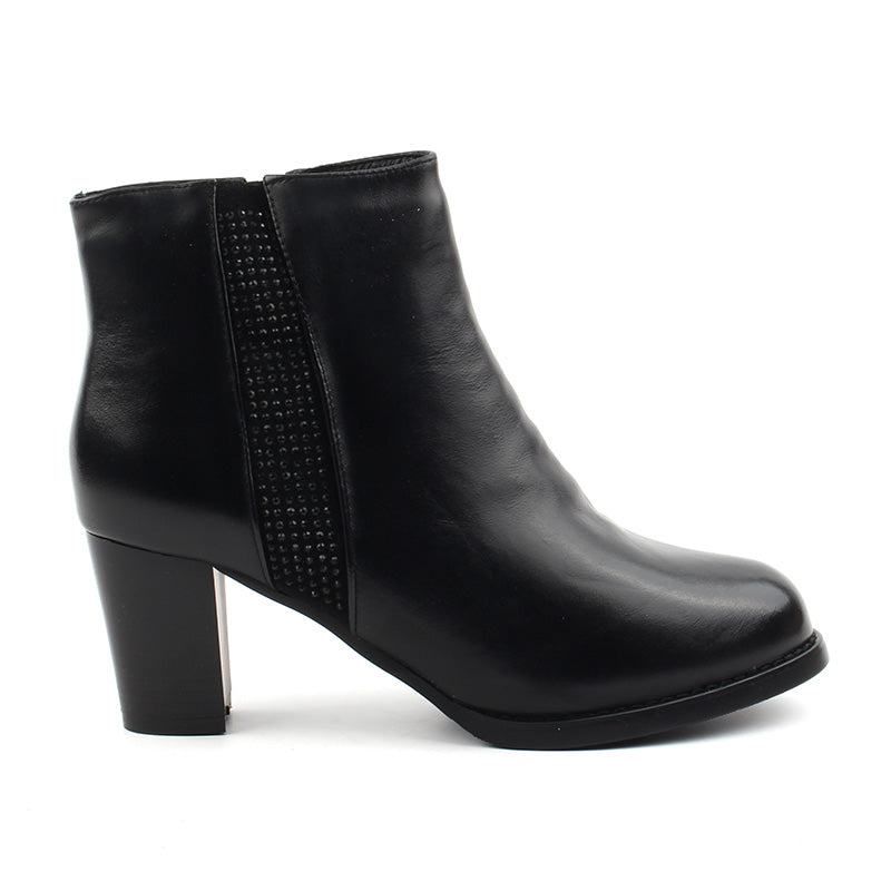 Chaussures Femme Bottines en Cuir, Couleur Noir / EX127-51 / BEL CHOU'S