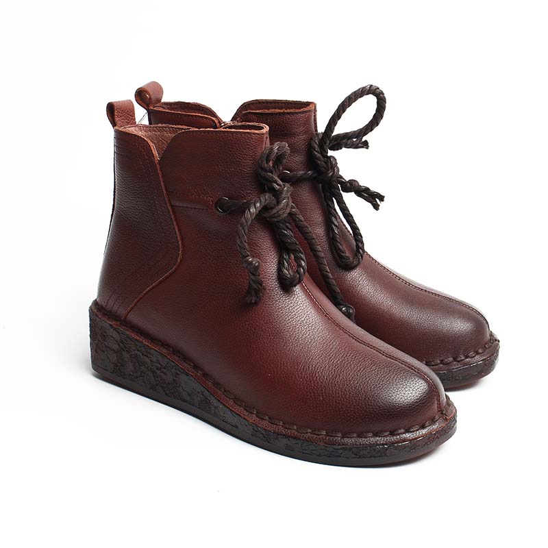 Chaussures Femme Bottines en Cuir, Couleur Marron / EX151-62 / BEL CHOU'S