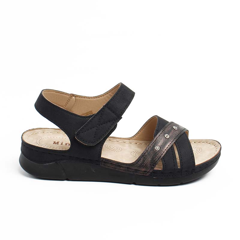 Chaussures Femme Sandales, Couleur Noir / F020-51 / MINIA