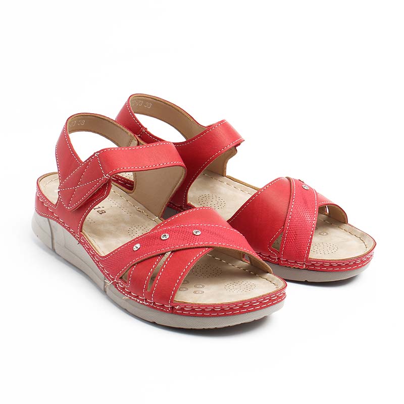 Chaussures Femme Sandales, Couleur Rouge / F020-73 / MINIA