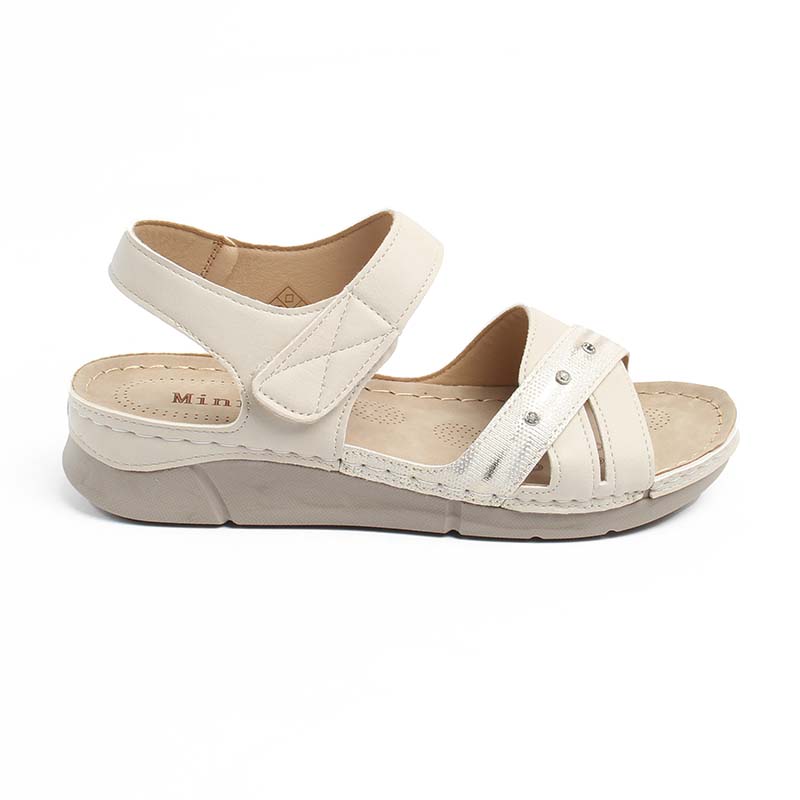 Chaussures Femme Sandales, Couleur Blanc / F020-99 / MINIA