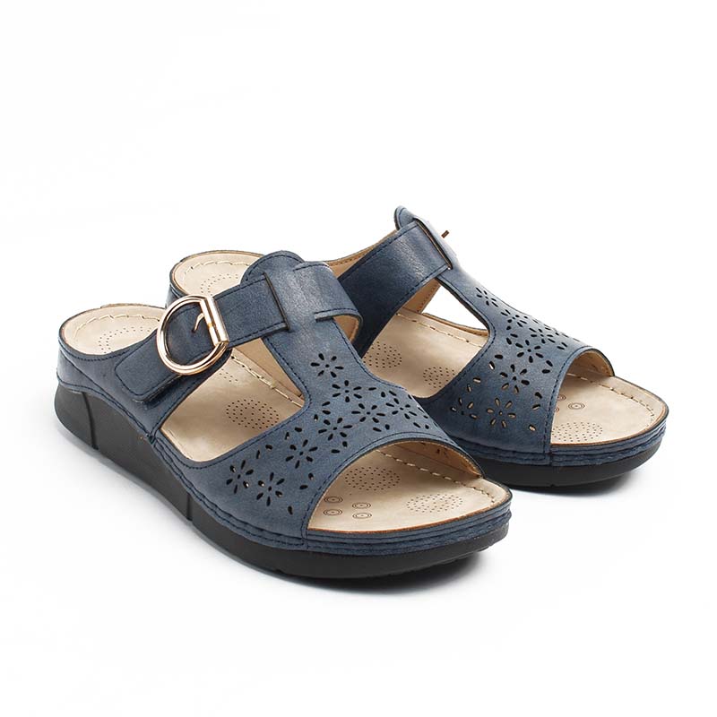 Chaussures Femme Sandales, Couleur Bleu Marine / F023-84 / MINIA