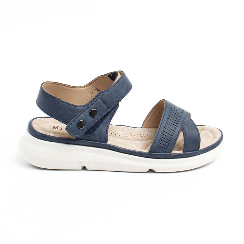 Chaussures Femme Sandales, Couleur Bleu Marine / F027-84 / MINIA