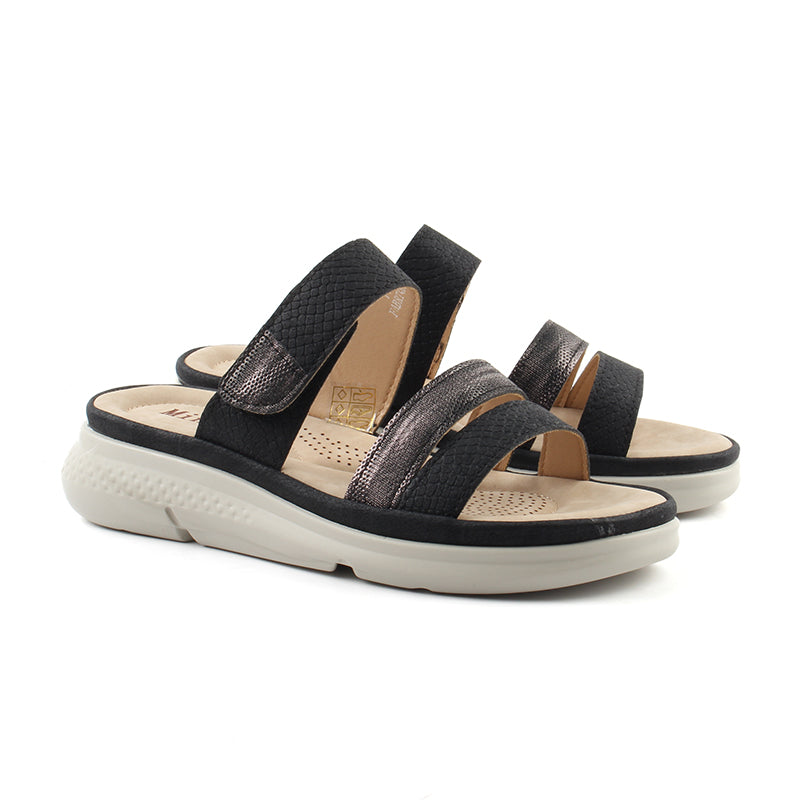 Chaussures Femme Sandales, Couleur Noir / F028-51 / MINIA