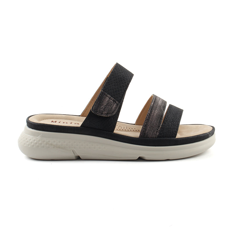 Chaussures Femme Sandales, Couleur Noir / F028-51 / MINIA