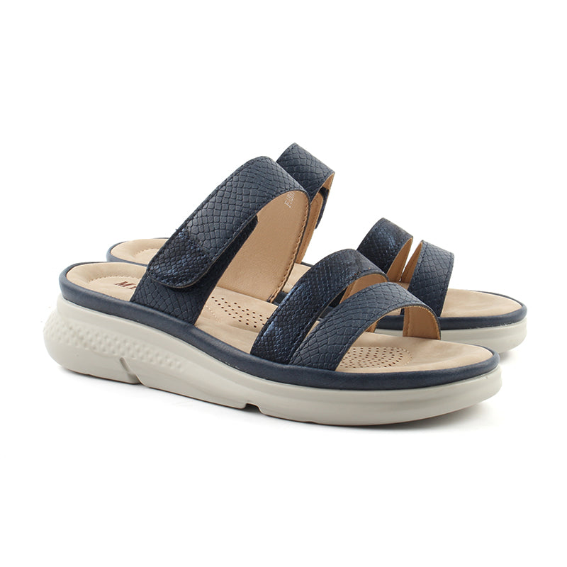 Chaussures Femme Sandales, Couleur Bleu Marine / F028-84 / MINIA
