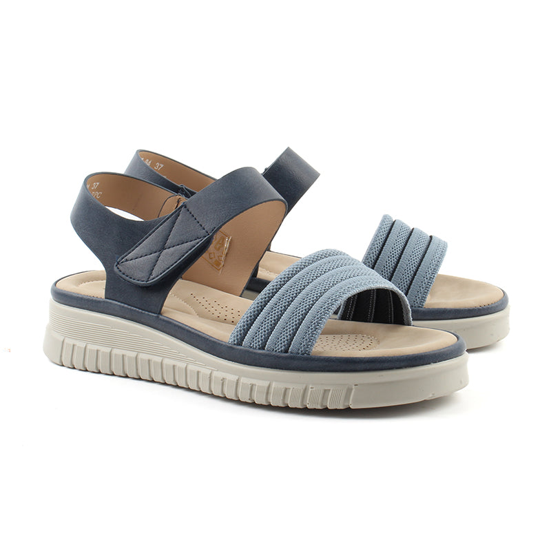 Chaussures Femme Sandales, Couleur Bleu Marine / F037-84 / MINIA