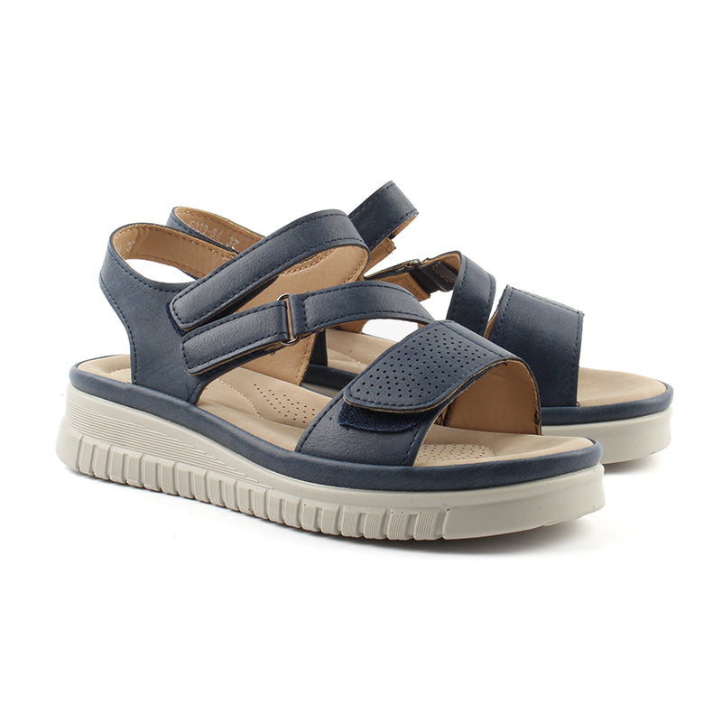 Chaussures Femme Sandales, Couleur Bleu Marine / F039-84 / MINIA