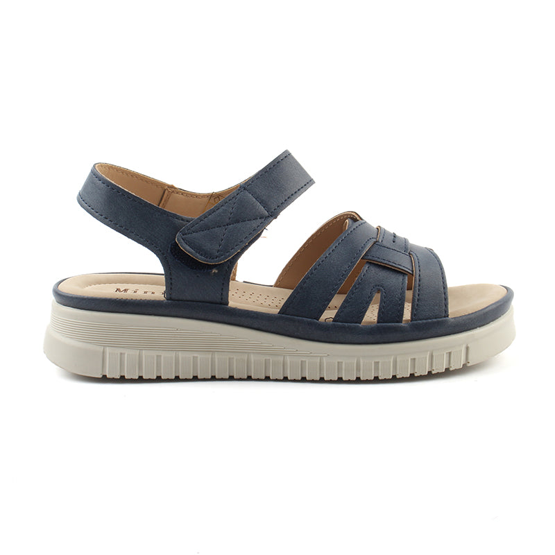 Chaussures Femme Sandales, Couleur Bleu Marine / F040-84 / MINIA