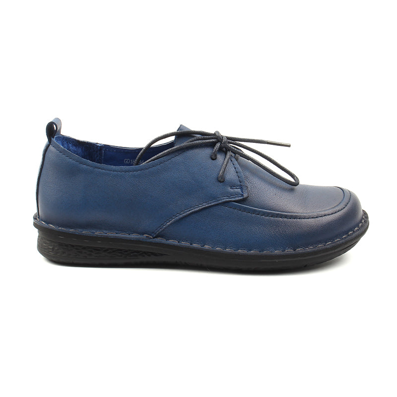 Chaussures Femme Derbies en Cuir, Couleur Bleu Marine / G0018-84 / BEL CHOU'S