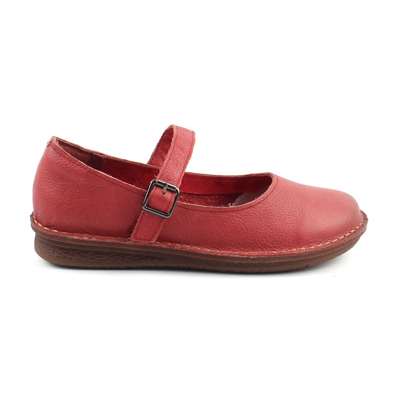 Chaussures Femme Derbies en Cuir, Couleur Rouge / G0019-73 / BEL CHOU'S