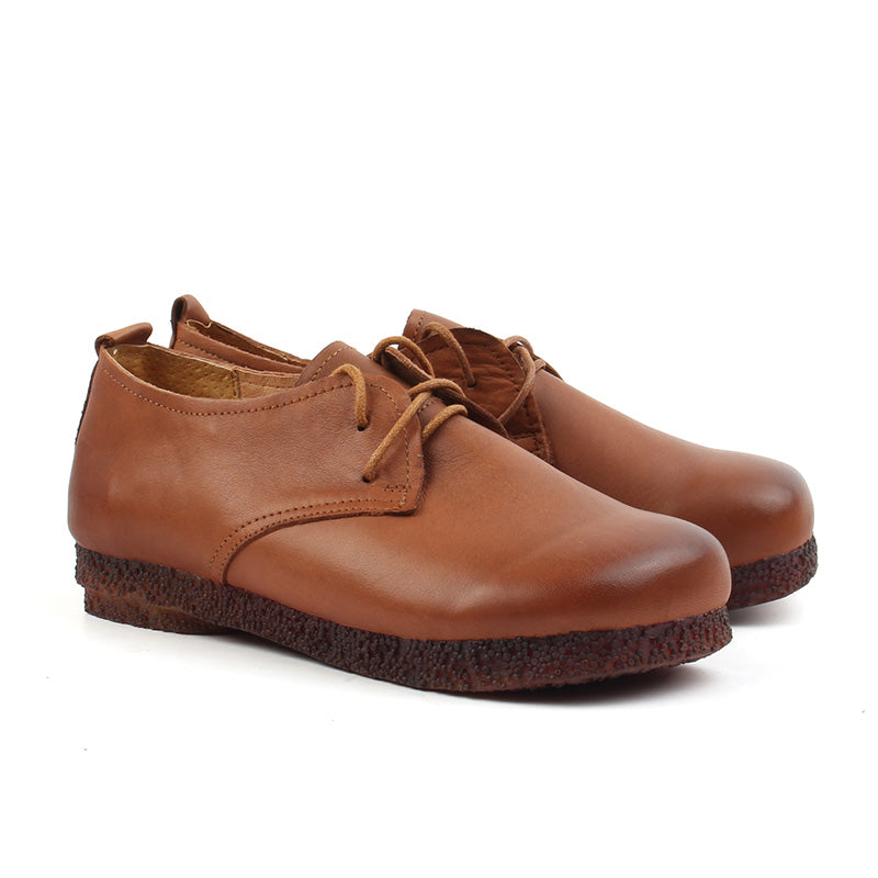 Chaussures Femme Mocassins en Cuir, Couleur Camel / G032-66 / BEL CHOU'S