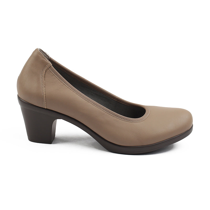 Chaussures Femme Escarpins en Cuir, Couleur Camel / H001-66 / BEL CHOU'S