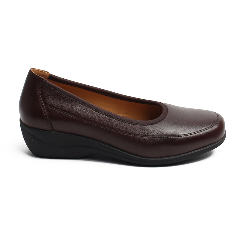 Chaussures Femme Ballerines en Cuir, Couleur Marron / H009-62 / BEL CHOU'S